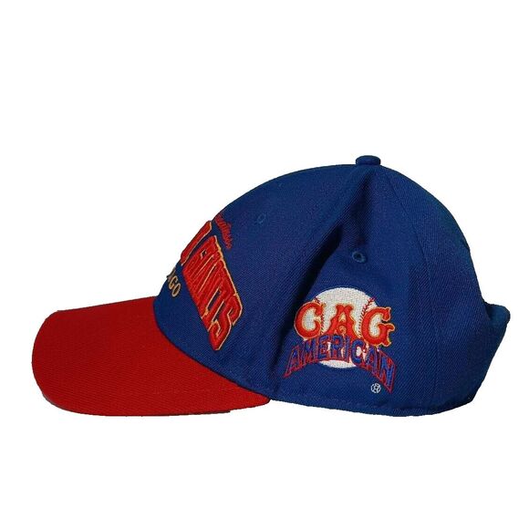 Vintage Negro League Chicago American Giants Hat One Size Strapback Red Blue - Picture 2 of 9